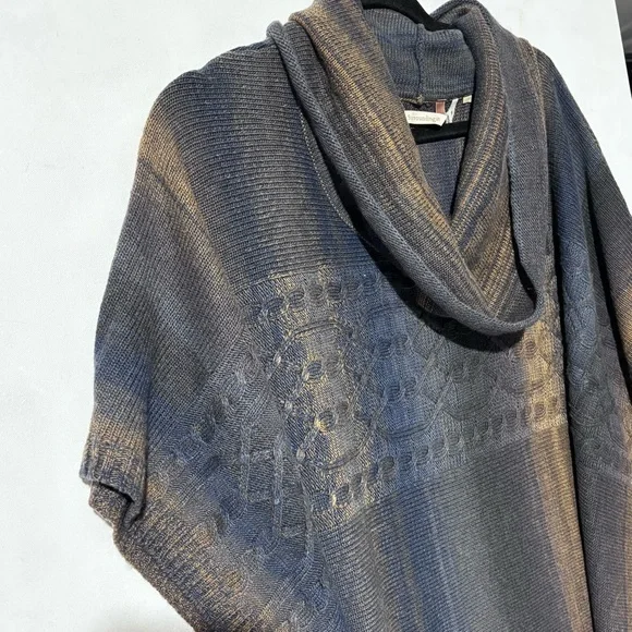 Soft Surroundings Poncho  Sweater Cowl Adalyn Neck Sweater One Size - Picture 3 of 12